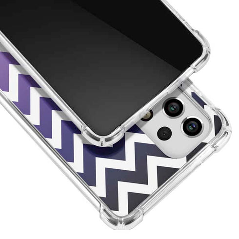 Chevron Purple Ombre Galaxy A53 5G Clear Case