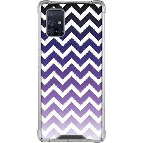 Chevron Purple Ombre Galaxy A71 5G Clear Case