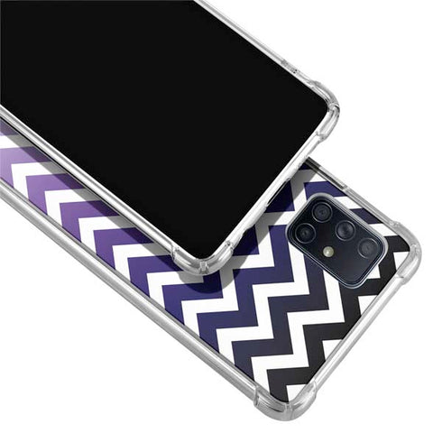 Chevron Purple Ombre Galaxy A71 5G Clear Case