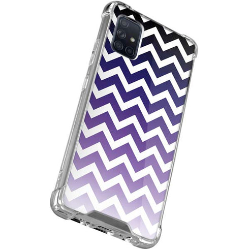 Chevron Purple Ombre Galaxy A71 5G Clear Case