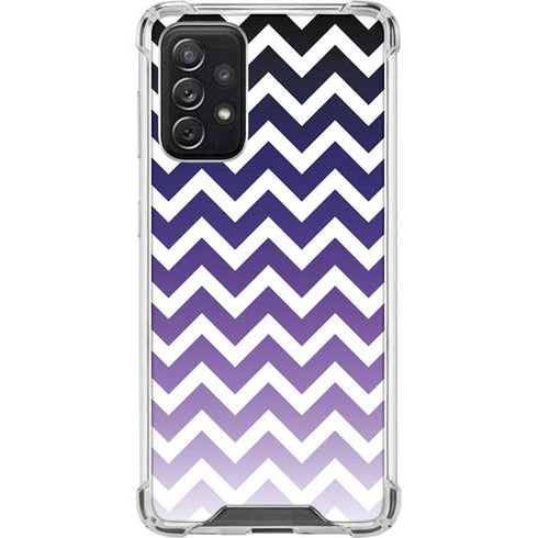 Chevron Purple Ombre Galaxy A72 5G Clear Case