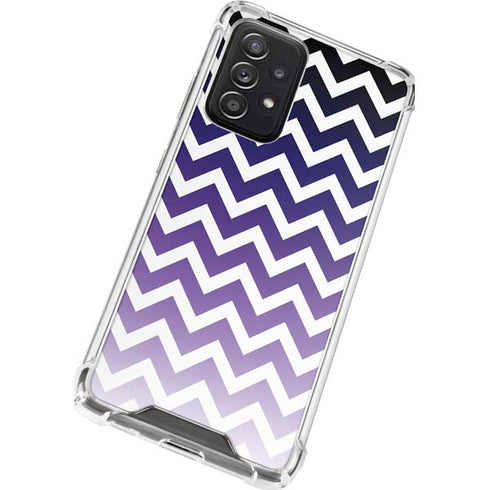 Chevron Purple Ombre Galaxy A72 5G Clear Case