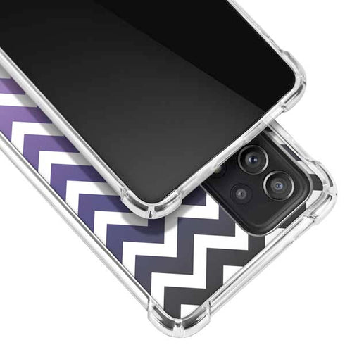 Chevron Purple Ombre Galaxy A72 5G Clear Case