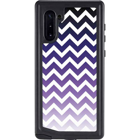 Chevron Purple Ombre Galaxy Note 10 Waterproof Case