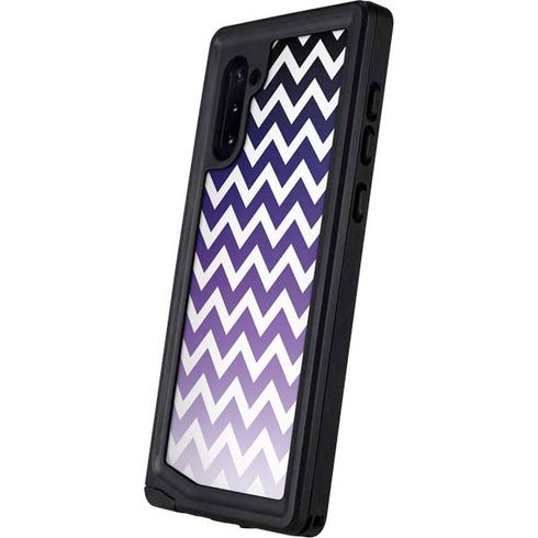 Chevron Purple Ombre Galaxy Note 10 Waterproof Case