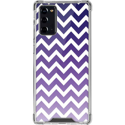 Chevron Purple Ombre Galaxy Note20 5G Clear Case