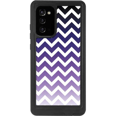 Chevron Purple Ombre Galaxy Note20 5G Waterproof Case