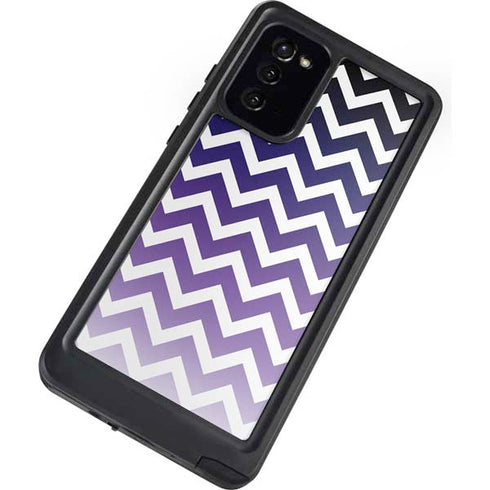 Chevron Purple Ombre Galaxy Note20 5G Waterproof Case