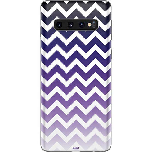 Chevron Purple Ombre Galaxy S10 Skin