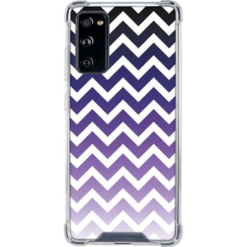 Chevron Purple Ombre Galaxy S20 FE Clear Case