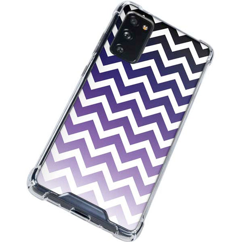 Chevron Purple Ombre Galaxy S20 FE Clear Case