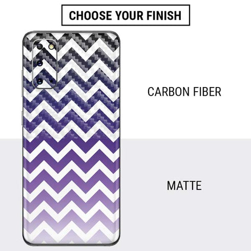 Chevron Purple Ombre Galaxy S20 Skin