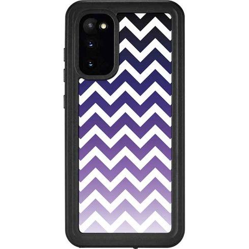 Chevron Purple Ombre Galaxy S20 Waterproof Case