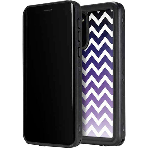 Chevron Purple Ombre Galaxy S20 Waterproof Case