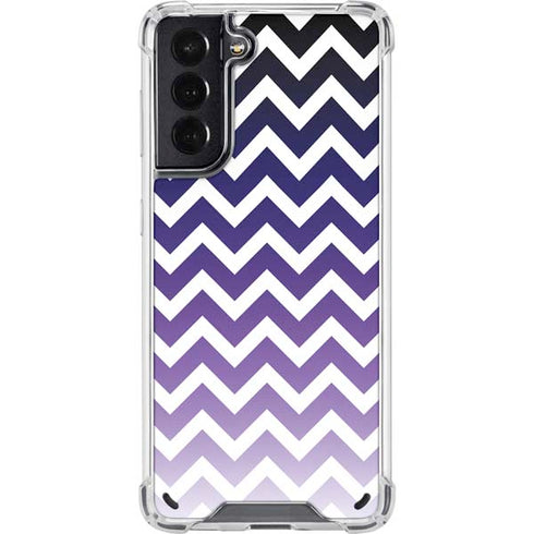 Chevron Purple Ombre Galaxy S21 5G Clear Case