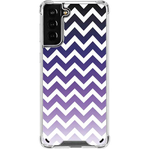 Chevron Purple Ombre Galaxy S21 Plus 5G Clear Case