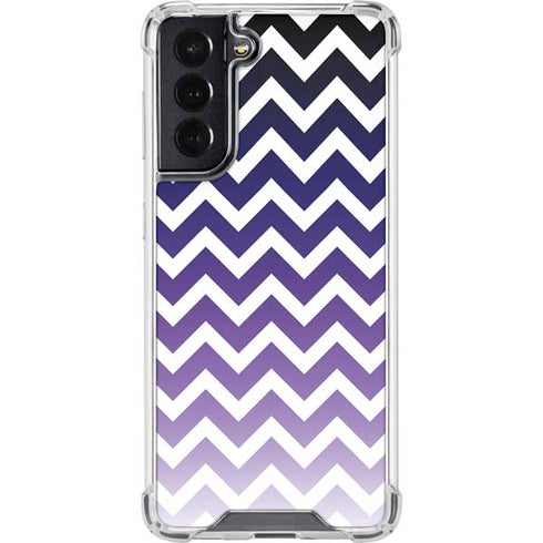 Chevron Purple Ombre Galaxy S22 Clear Case