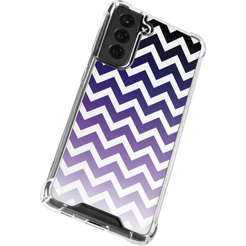 Chevron Purple Ombre Galaxy S22 Plus Clear Case