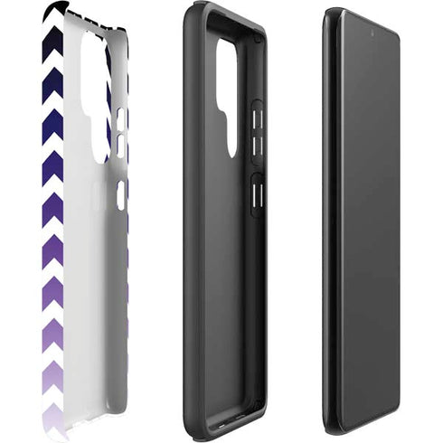 Chevron Purple Ombre Galaxy S22 Ultra Pro Case