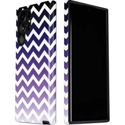 Chevron Purple Ombre Galaxy S22 Ultra Pro Case