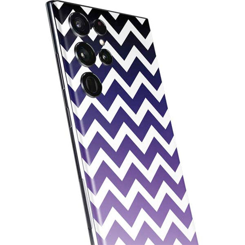 Chevron Purple Ombre Galaxy S22 Ultra Skin