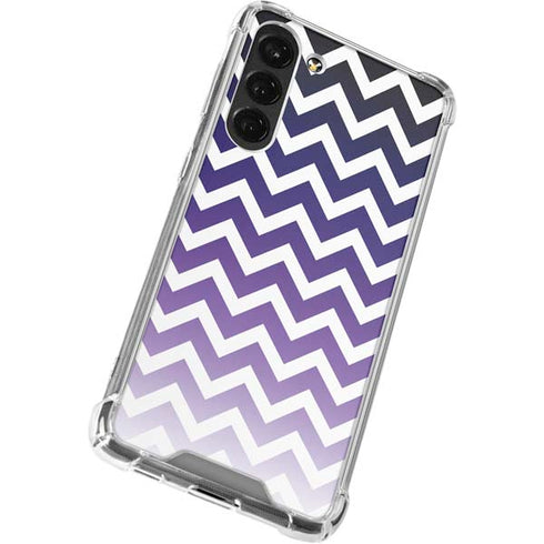 Chevron Purple Ombre Galaxy S23 Plus Clear Case