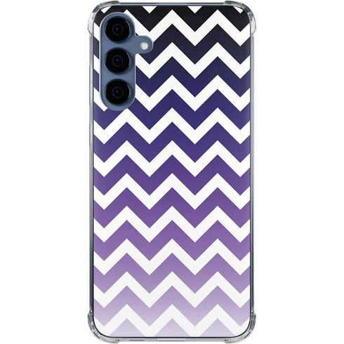 Chevron Purple Ombre Galaxy S24 Clear Case