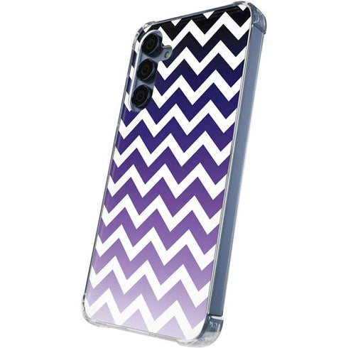 Chevron Purple Ombre Galaxy S24 Clear Case