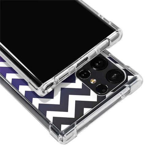 Chevron Purple Ombre Galaxy S24 Ultra Clear Case