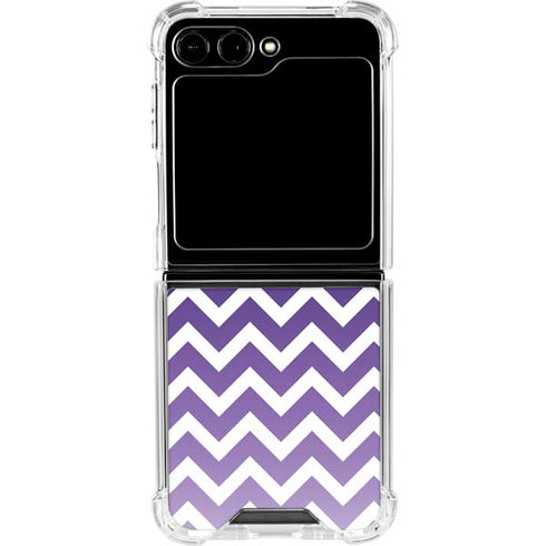 Chevron Purple Ombre Galaxy Z Flip5 5G Clear Case