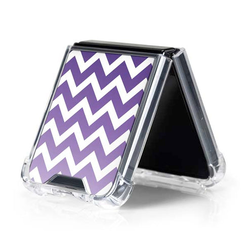 Chevron Purple Ombre Galaxy Z Flip5 5G Clear Case