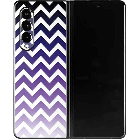 Chevron Purple Ombre Galaxy Z Fold3 5G Skin