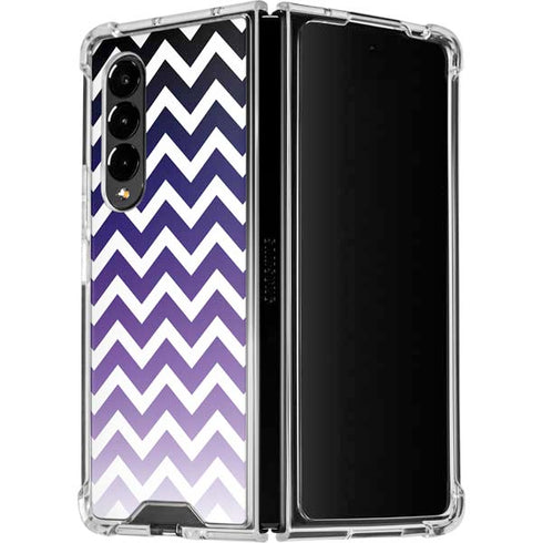Chevron Purple Ombre Galaxy Z Fold4 5G Clear Case