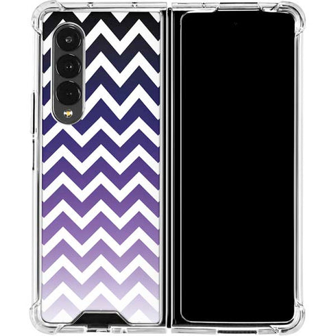 Chevron Purple Ombre Galaxy Z Fold4 5G Clear Case