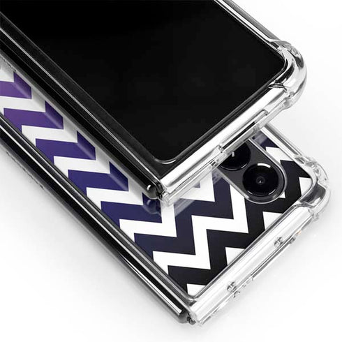 Chevron Purple Ombre Galaxy Z Fold4 5G Clear Case