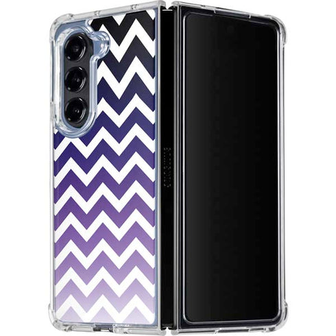 Chevron Purple Ombre Galaxy Z Fold5 5G Clear Case
