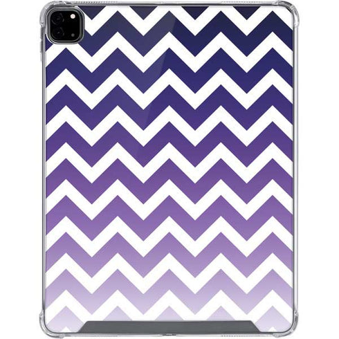 Chevron Purple Ombre iPad Pro 12.9in (2020) Clear Case