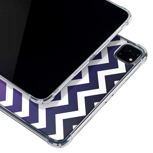 Chevron Purple Ombre iPad Pro 12.9in (2020) Clear Case