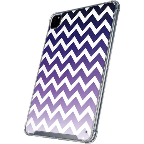 Chevron Purple Ombre iPad Pro 12.9in (2020) Clear Case
