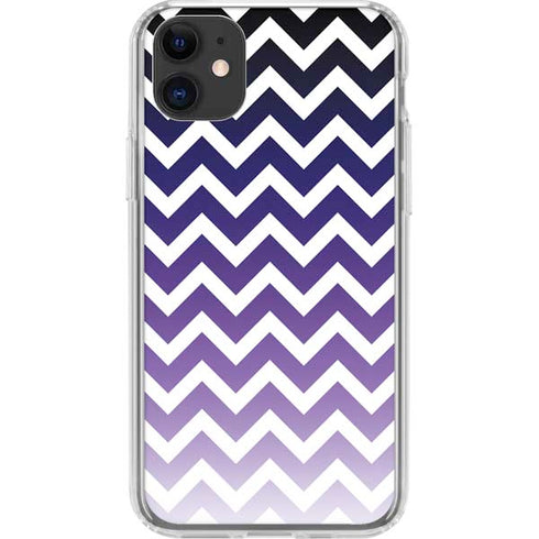 Chevron Purple Ombre iPhone 11 Clear Case
