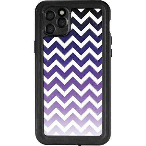 Chevron Purple Ombre iPhone 11 Pro Max Waterproof Case