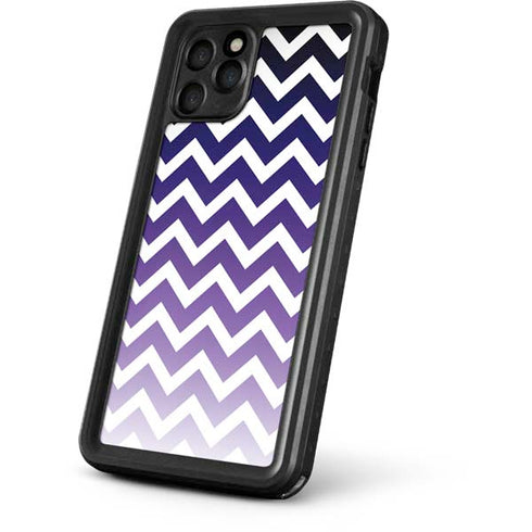 Chevron Purple Ombre iPhone 11 Pro Max Waterproof Case