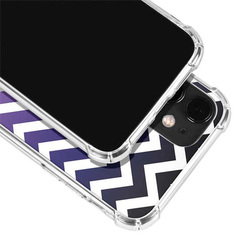 Chevron Purple Ombre iPhone 12 Clear Case