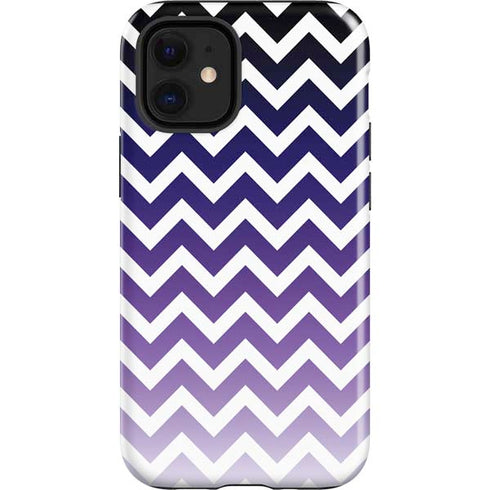 Chevron Purple Ombre iPhone 12 Mini Impact Case