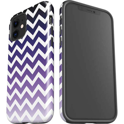 Chevron Purple Ombre iPhone 12 Mini Impact Case