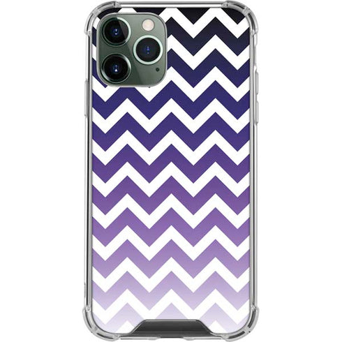 Chevron Purple Ombre iPhone 12 Pro Clear Case