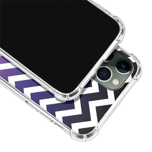 Chevron Purple Ombre iPhone 12 Pro Clear Case
