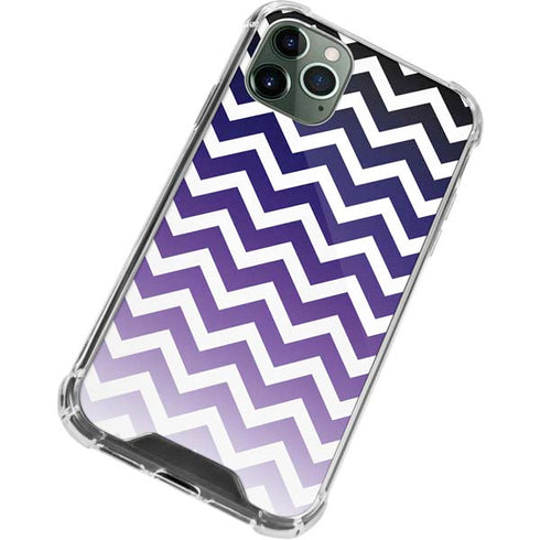 Chevron Purple Ombre iPhone 12 Pro Clear Case