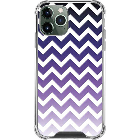 Chevron Purple Ombre iPhone 12 Pro Max Clear Case