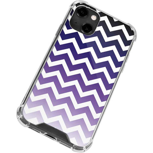 Chevron Purple Ombre iPhone 14 Clear Case